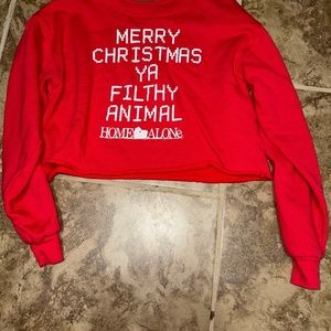 Women crop Home Alone Sweat Shirt